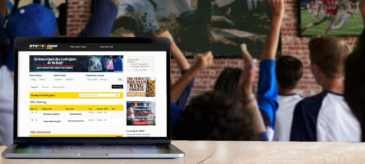 The SportsTV Guide rebrands to FANZO on December 8th